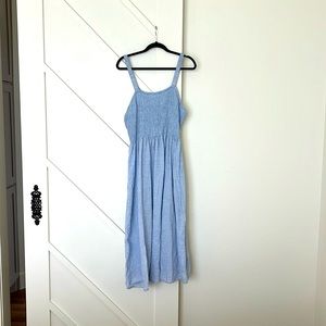 J. Crew smocked linen dress